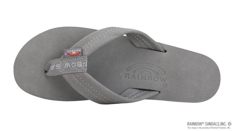 Rainbow Sandals Women Premium Leather Single Layer, Grey, Large (7.5-8.5) - Image 3